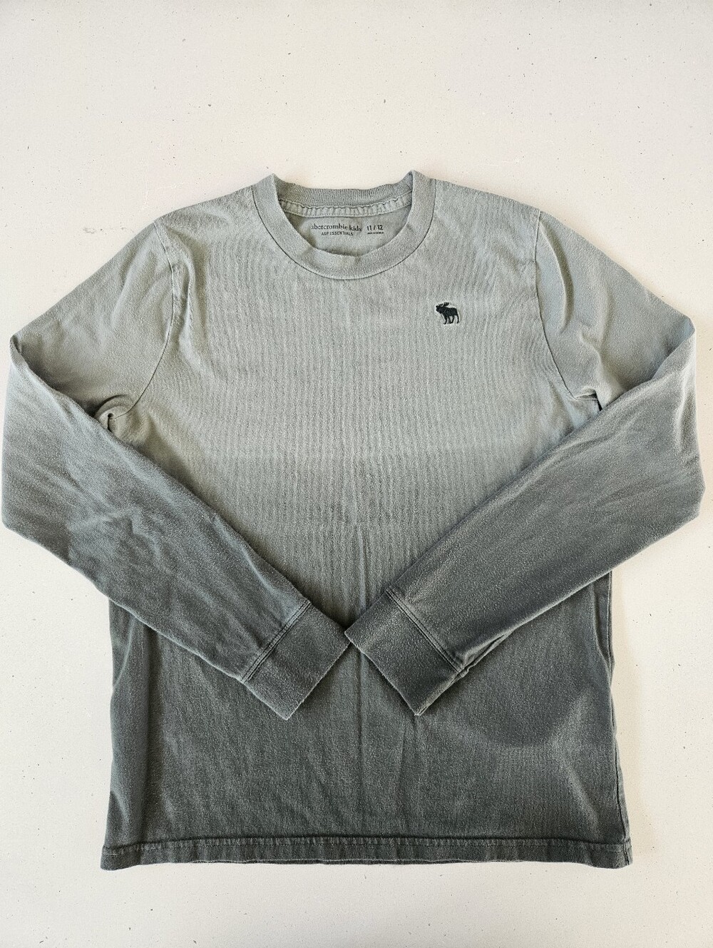 Abercrombie Kids T-shirt Lot Of 2 Long Sleeve Green And Gray Purple 9 10 11 12 - Picture 2 of 9